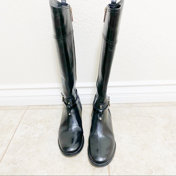 Tory Burch Brita black leather riding boots size 5.5 - Picture 4 of 11